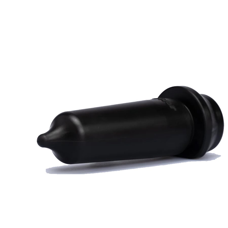 Peach Teats Pull Through Calf Nipple - Black, For Milk Bar Feeders