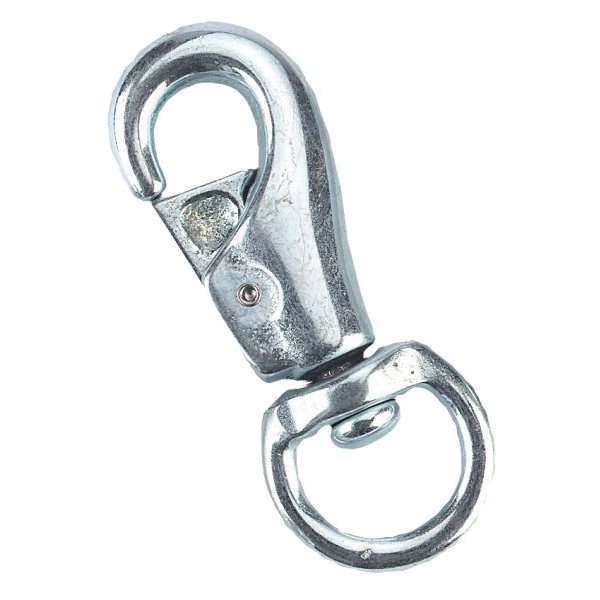Mousqueton robuste galvanisé avec virole ronde