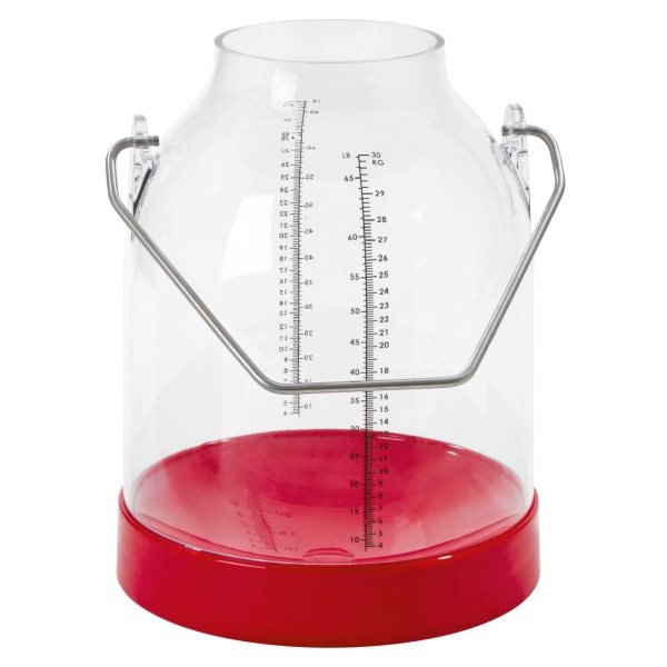 Milking Pail with Graduation, Red, 30 L