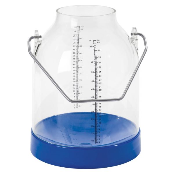 Milking Pail with Graduation, Blue, 30 L