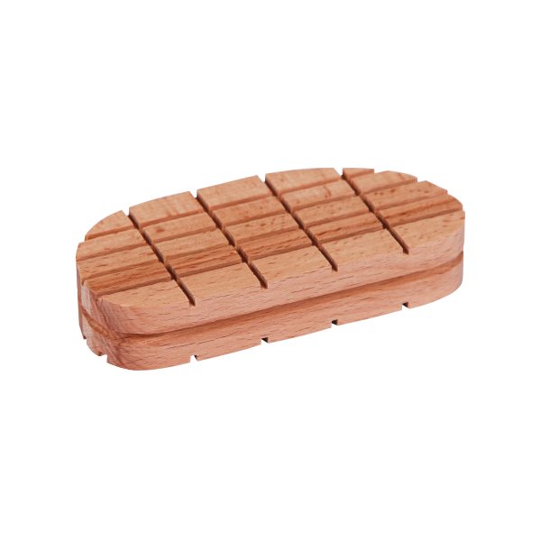 Hard Wood Block Cross Lines 4 3 / 8 x 2 1 / 8 x 15 / 16''