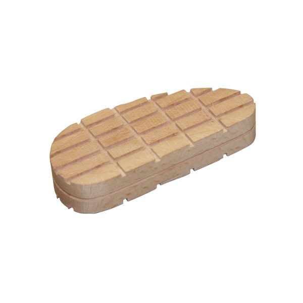 Hard Wood Block Cross Lines, XL 5 1 / 8 x 2 1 / 8 x 15 / 16