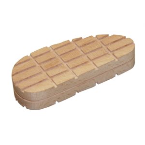 Hard Wood Block Cross Lines, XL 5 1 / 8 x 2 1 / 8 x 15 / 16