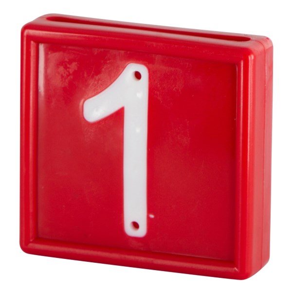 Numbering Block Standard, Red, # 1