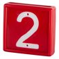 Plaquette numérotée standard rouge # 2