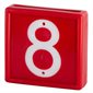 Plaquette numérotée standard, rouge, # 8