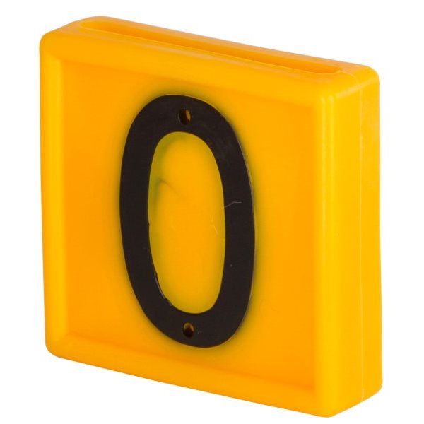 Numbering Block Standard, Yellow, # 0
