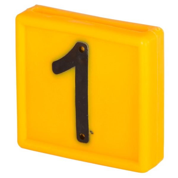 Numbering Block Standard, Yellow, # 1