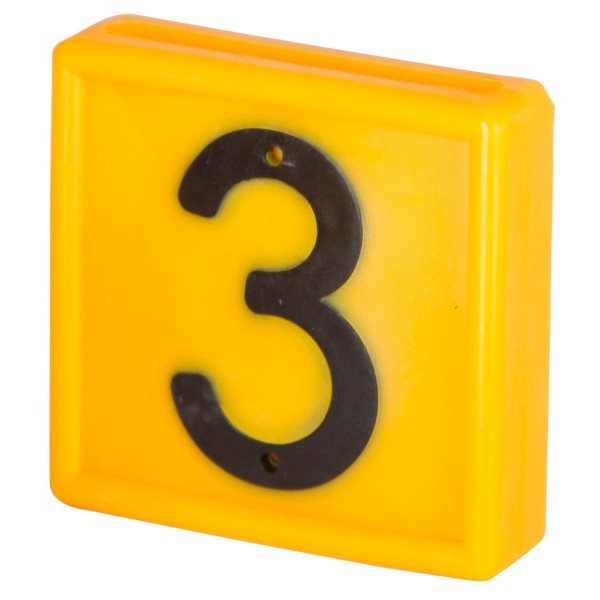 Numbering Block Standard, Yellow, # 3