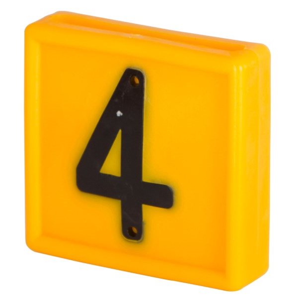 Numbering Block Standard, Yellow, # 4