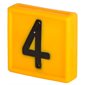 Numbering Block Standard, Yellow, # 4