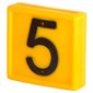 Plaquette numérotée standard, jaune, # 5