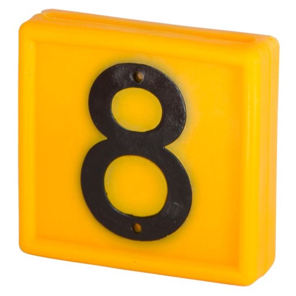 Numbering Block Standard, Yellow, # 8