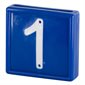 Plaquette numérotée standard, bleue, # 1