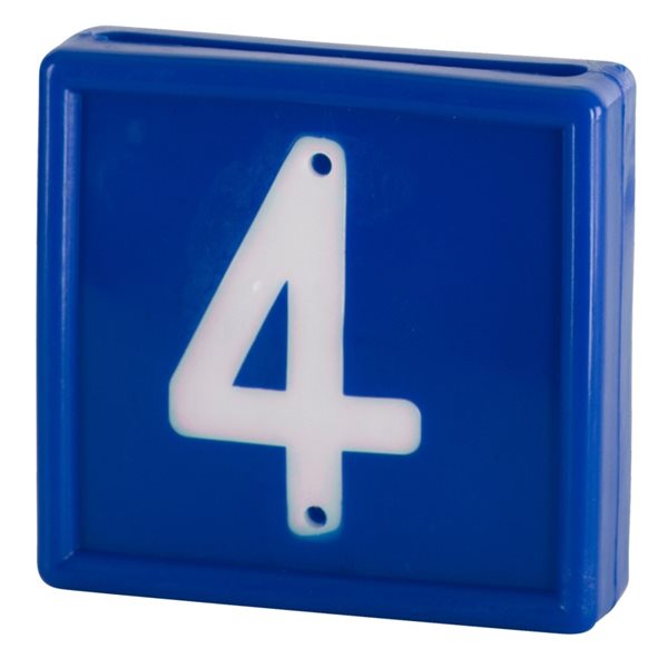Numbering Block Standard, Blue, # 4