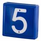 Plaquette numérotée standard, bleue, # 5