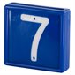Plaquette numérotée standard, bleue, # 7