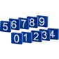 Plaquette numérotée standard bleu, Kit de 0 à 9