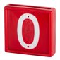 Plaquette numérotée standard, rouge, # 0
