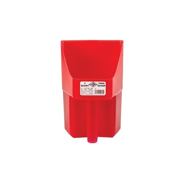 Multifonctional Plastic Scoop 3 qt, Red