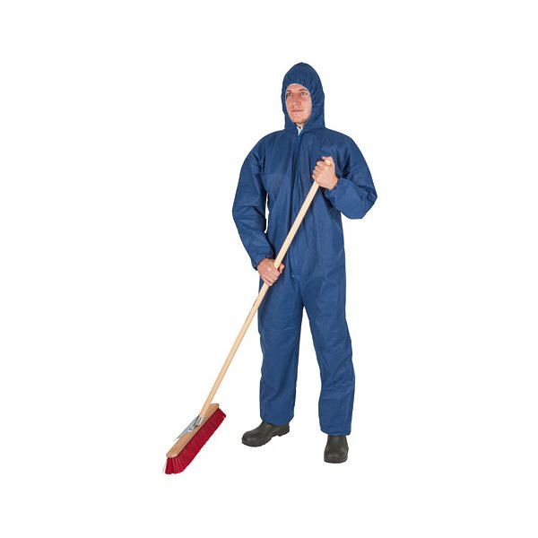 Disposable Coverall with Cap Blue, XXXL