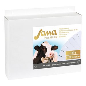 Sana Milk Filter sock Premium 120g / m² 1125 x 78 mm - pk / 100