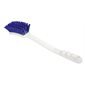 Brosse long manche avec poil bleu 40 cm