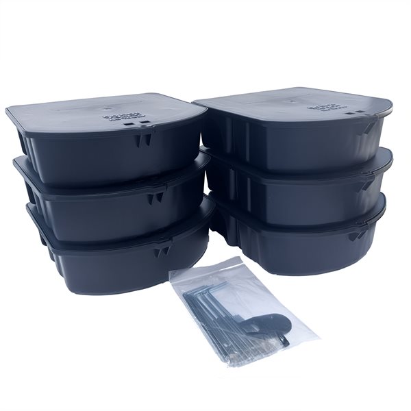 RODENT CAFE Bait Station 10.5 x 10.5 x 3.5'' CS / 6 - 1 key
