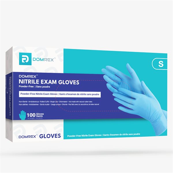 DOMREX Blue Nitrile Gloves 4 mil. p / free (S) - box / 100