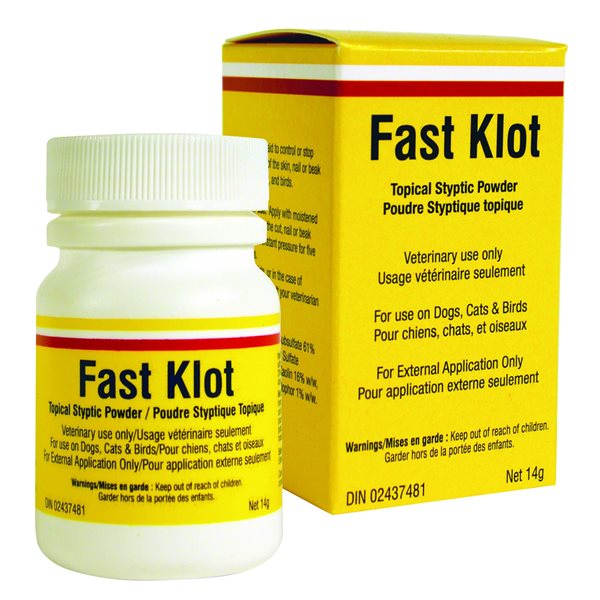 Poudre styptique topique Fast Klot, 14 g
