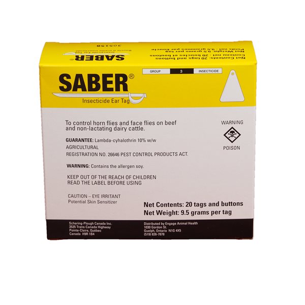 SABER Boucles d'oreille insecticides, emb / 20
