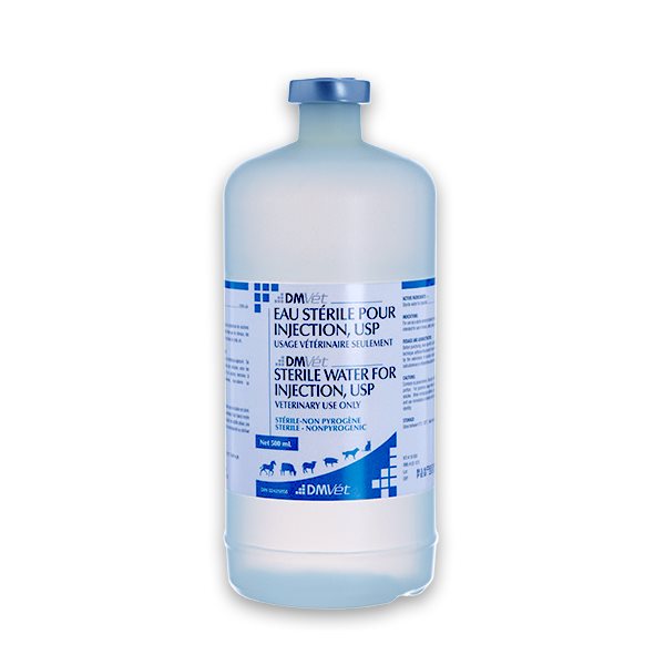 DMVet eau stérile pour injection USP, 500 ml