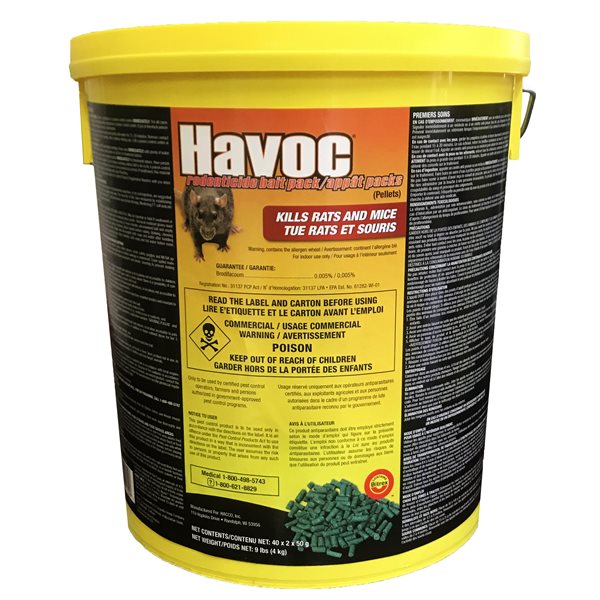 HAVOC Anti-rongeurs sachets d'appâts, emb / 40 (2 x 50g) - 4 k
