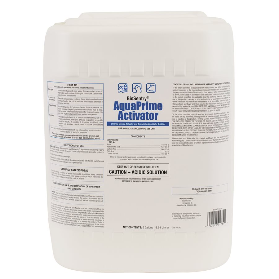 AquaPrime Activateur de dioxyde de chlore 18.9 L