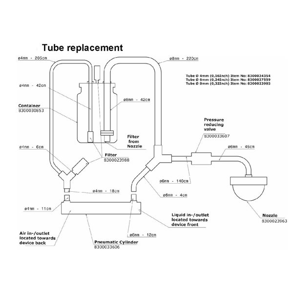 Parts for spray cabinet HSW8300048266