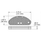 BOHNING Plastic Hoof Block, Thin, 121 x 48 x 15 mm