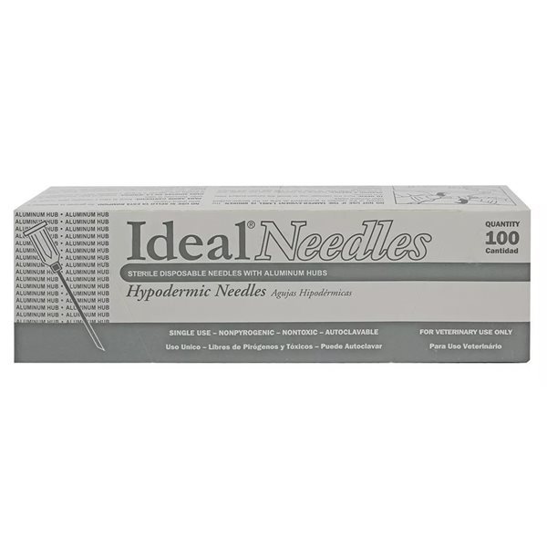 IDEAL disposable aluminium hub needles (AH) box / 100