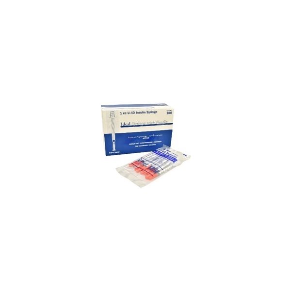 IDEAL 0.5 ml U-40 Insulin Disp Syringes -29g x 1 / 2'' - bte / 