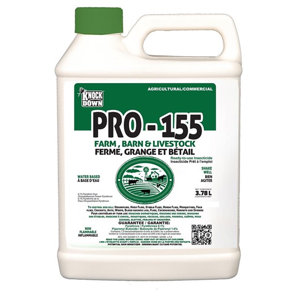 Knock Down PRO-155 insecticide ferme & bétail liquide, 3.78