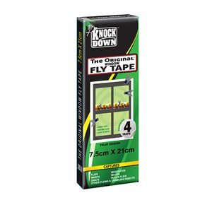 Knock Down Window Fly Tape Strips, pk / 4