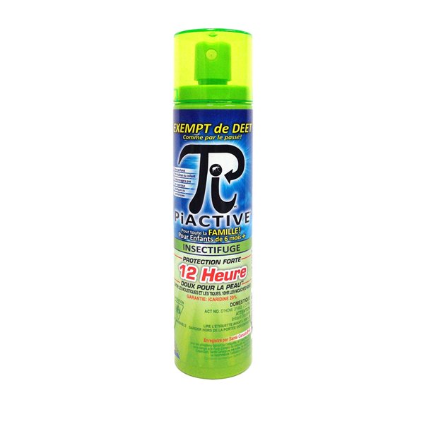 PIACTIVE Original 100% SANS Deet 12hr, 100 ml pompe voyage
