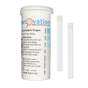 Chlorine Dioxide Test Strips 0-10 ppm, pk / 50