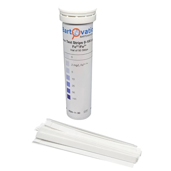 Bandelettes test fer, 0-100 ppm mesure (Fe2+ ou Fe3+), emb / 5