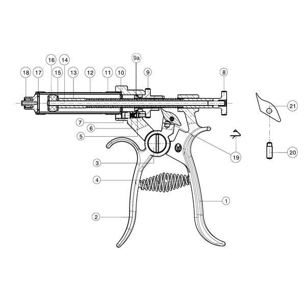 HSW Roux 10 ml joint de piston (16) HSW Roux 10 ml joint de piston (16)
