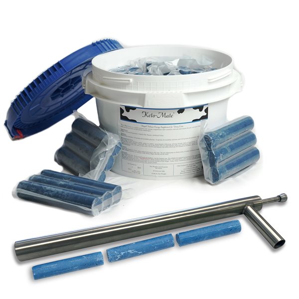 Bolus énergétique Sugar-Mate, seau / 72 + Lance Bolus Stainles