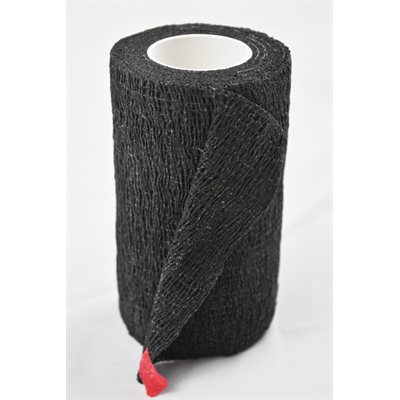Bandages cohésifs SyrFlex 4'' noir, bte / 18