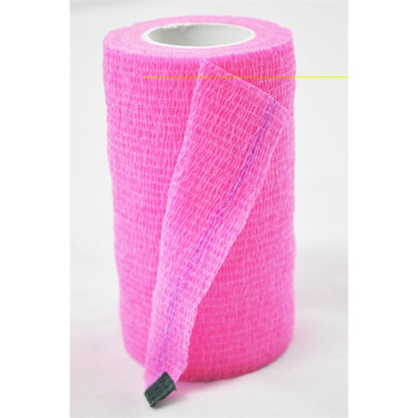 Bandages cohésifs SyrFlex 4'' rose, bte / 18