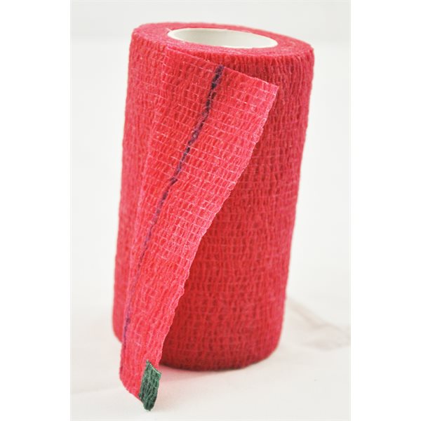 Bandages cohésifs SyrFlex 4'' rouge, bte / 18