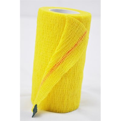 Bandages cohésifs SyrFlex 4'' jaune, bte / 18