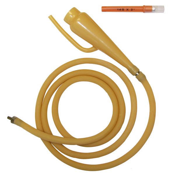 Dexco IV Set - Latex tubing - 14G x 2'' Needle